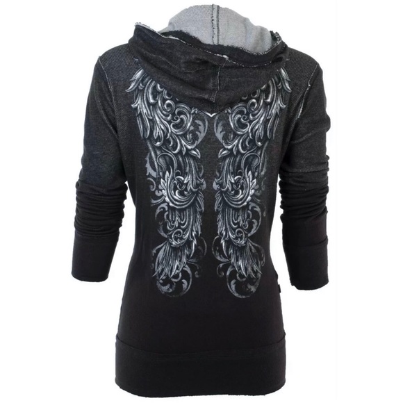 SINFUL AFFLICTION REVERSIBLE Hoodie DARK ROMANCE - Picture 7 of 11